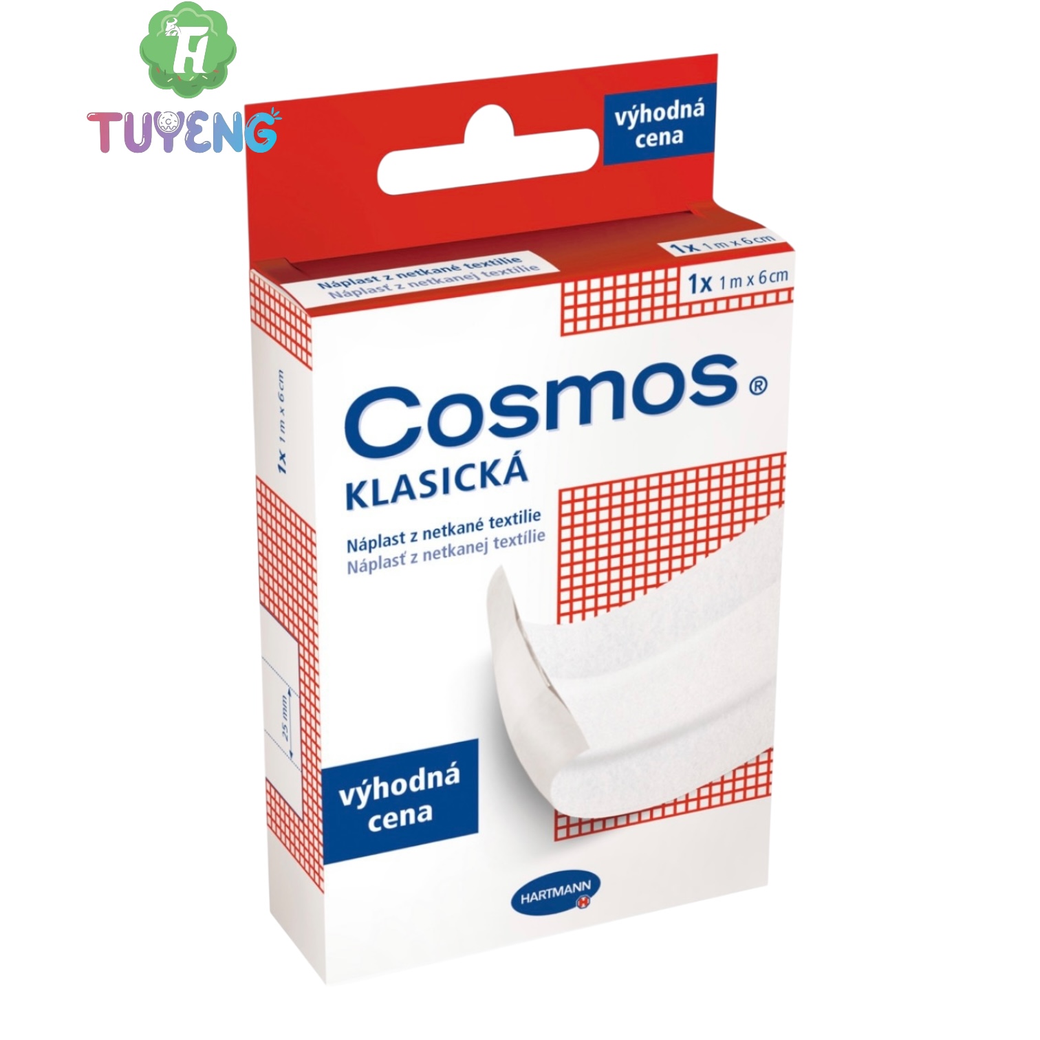 HARTMANN Cosmos Klasická Náplast Z Netkané Tetilie Bilý 1mx6cm
