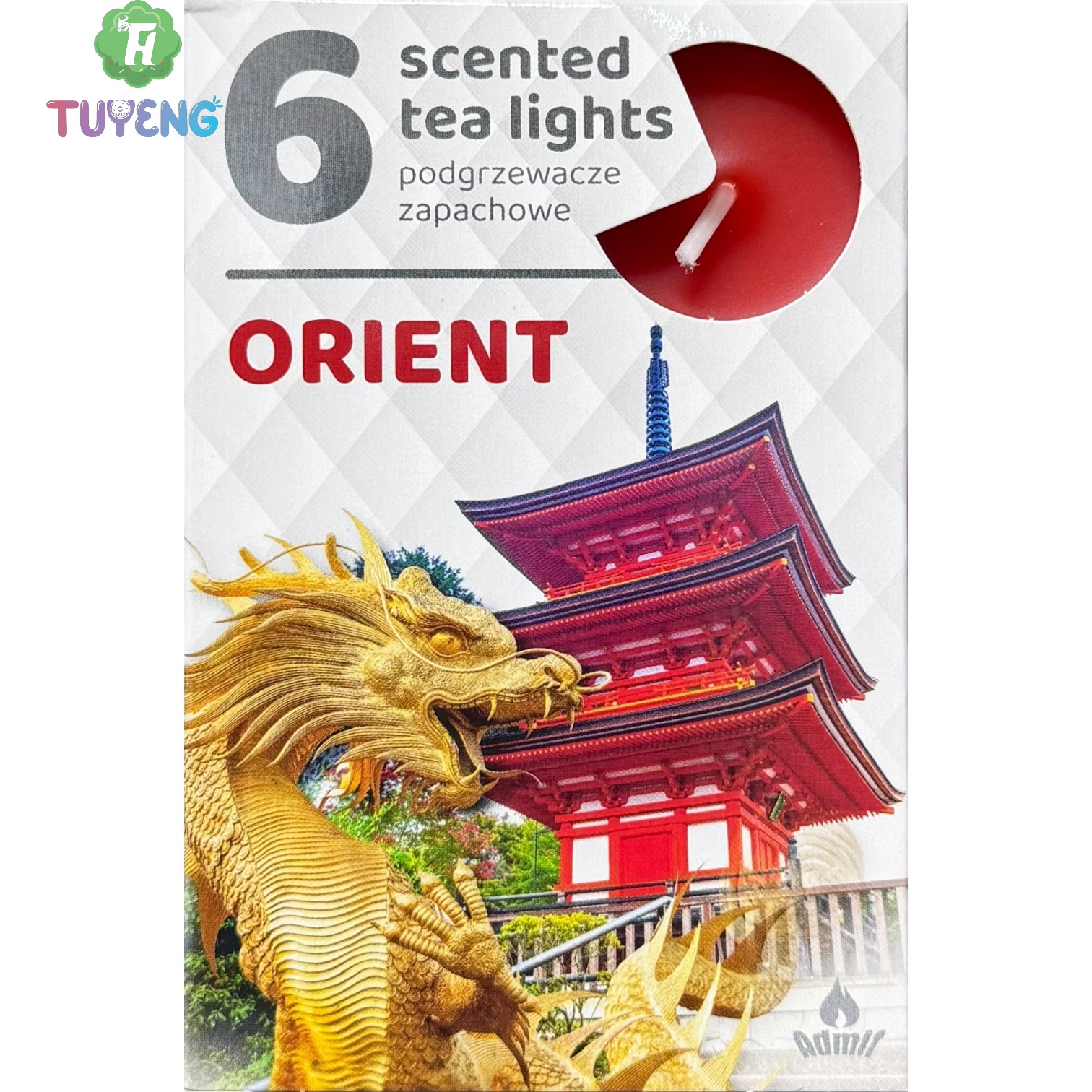 ADMIT 6 Tea Lights Orient 80 g