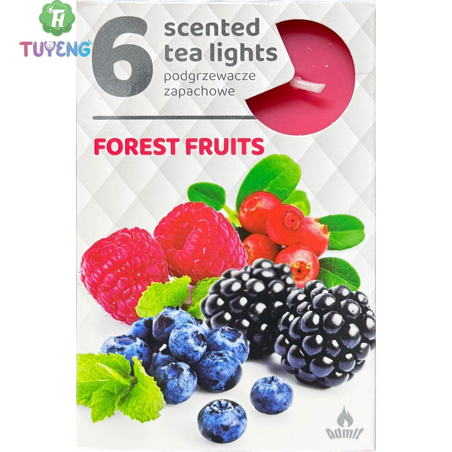 ADMIT 6 Tea Lights Forest Fruits 80 g
