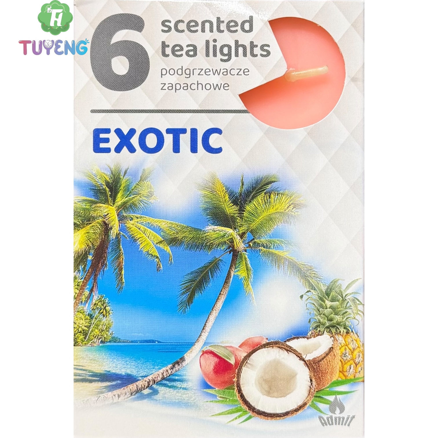 ADMIT 6 Tea Lights Exotic 80 g