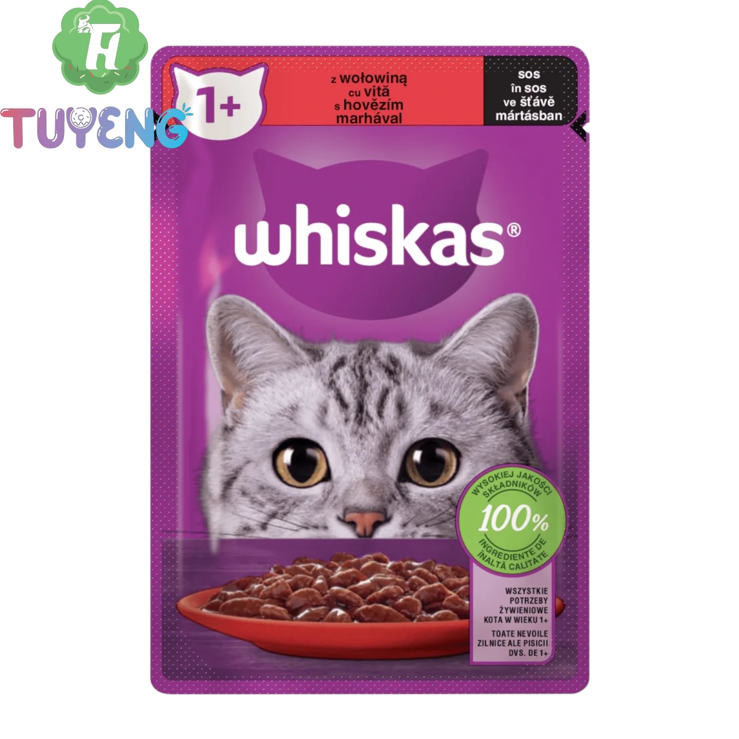 Whiskas Kapsička Hovězí Ve Šťávě Pro Kočky 85 g