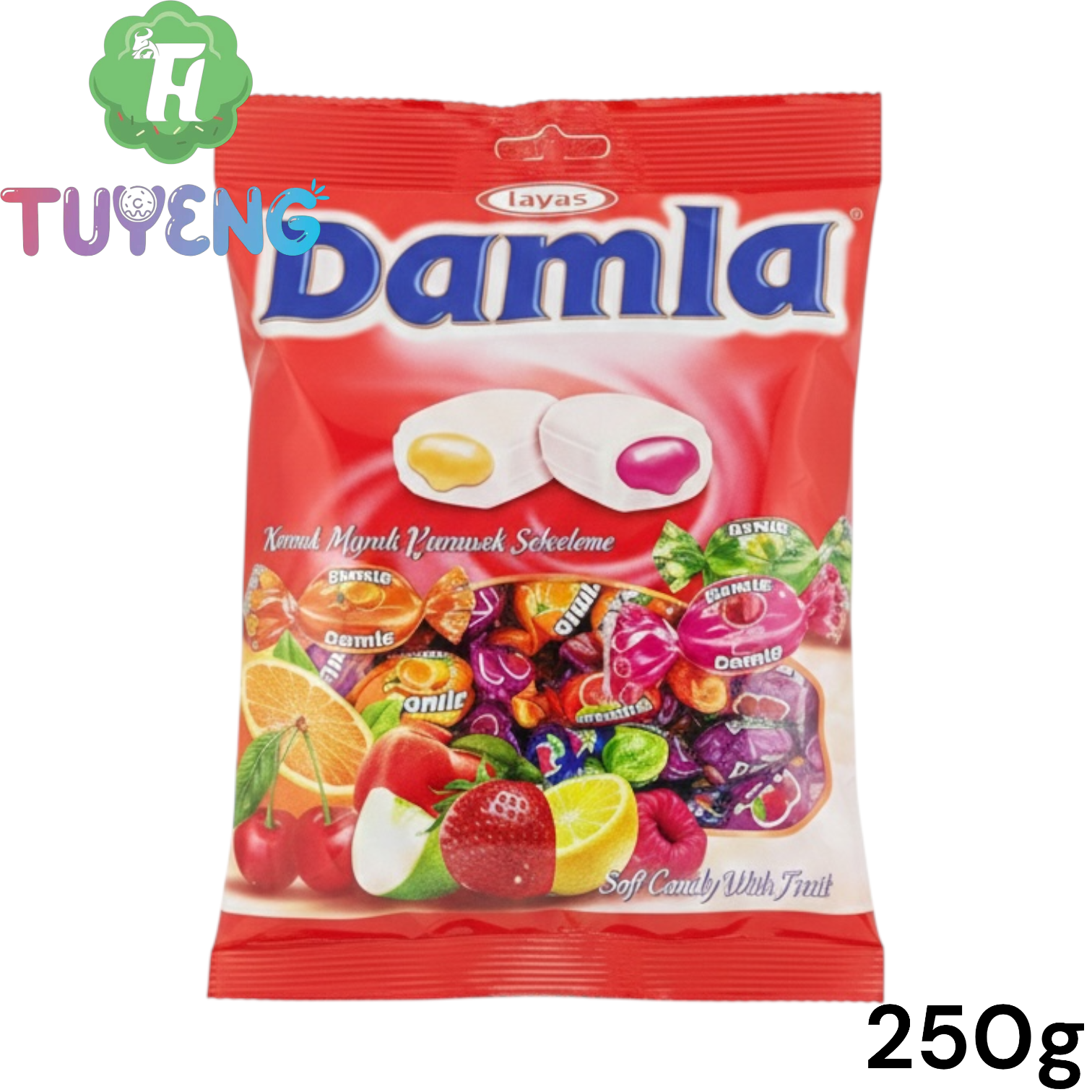 Tayas 250 g Damla Soft Candy With Fruit