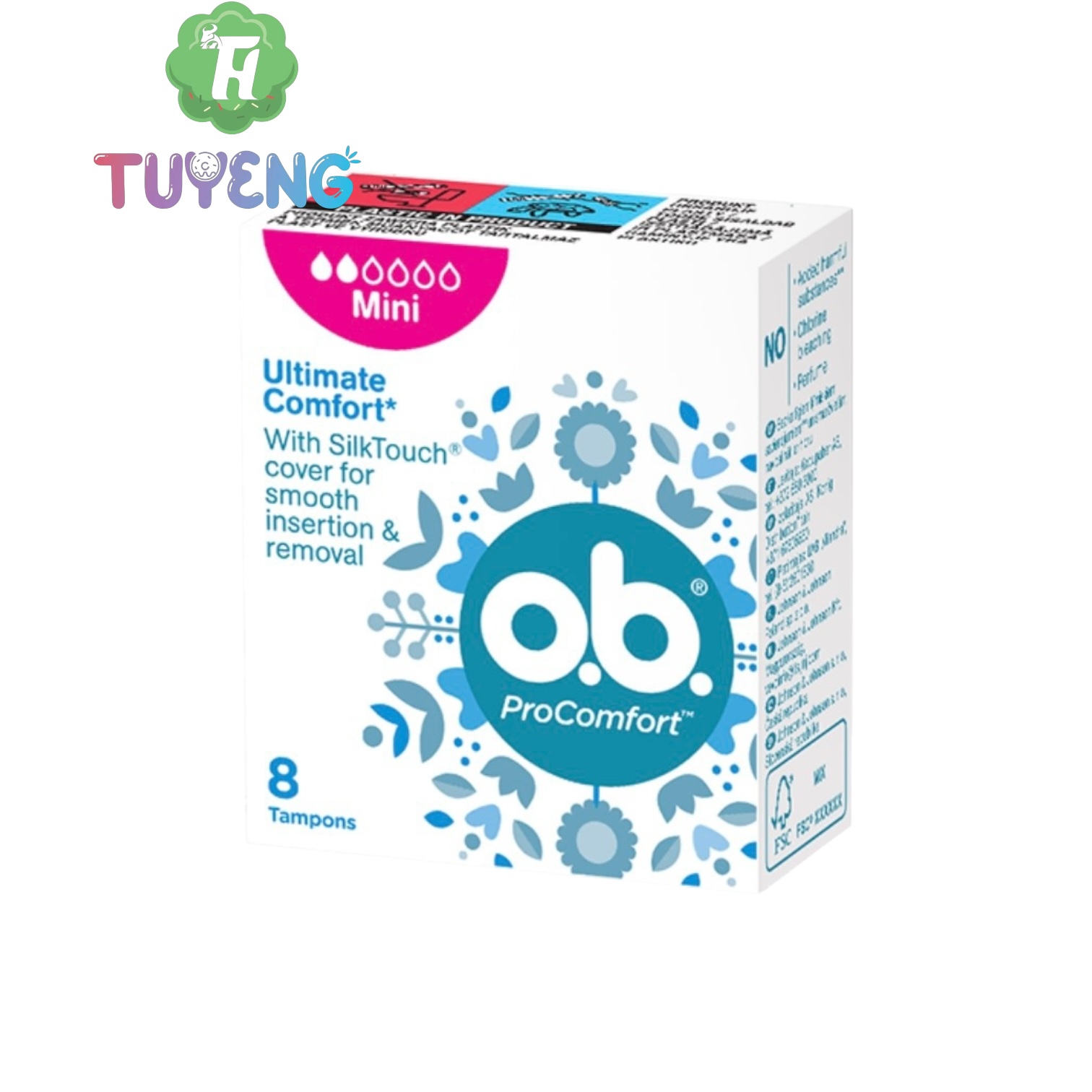 O.B. ProComfort Tampons 2 Mini 8 ks