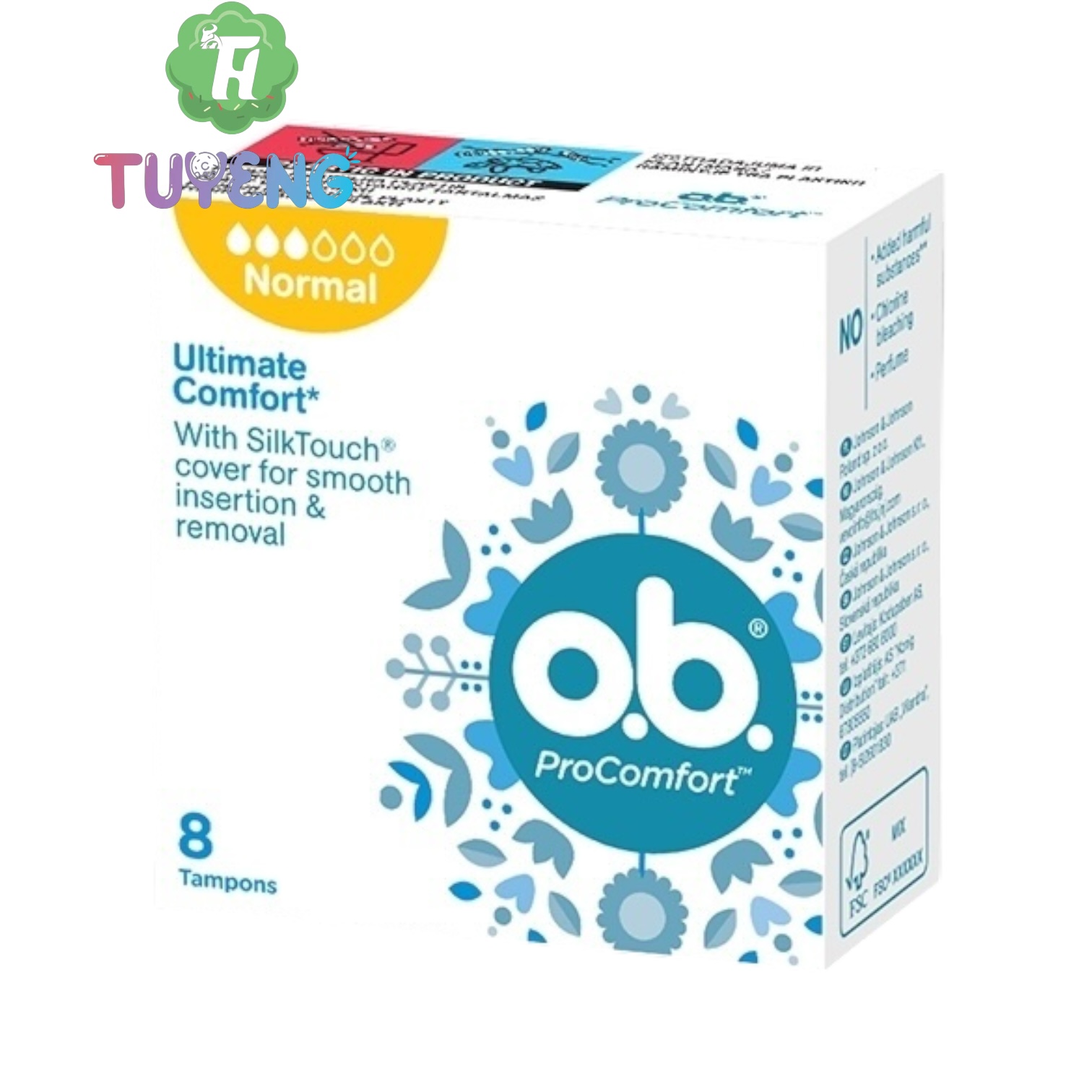 O.B. ProComfort Tampons 3 Normal 8 ks