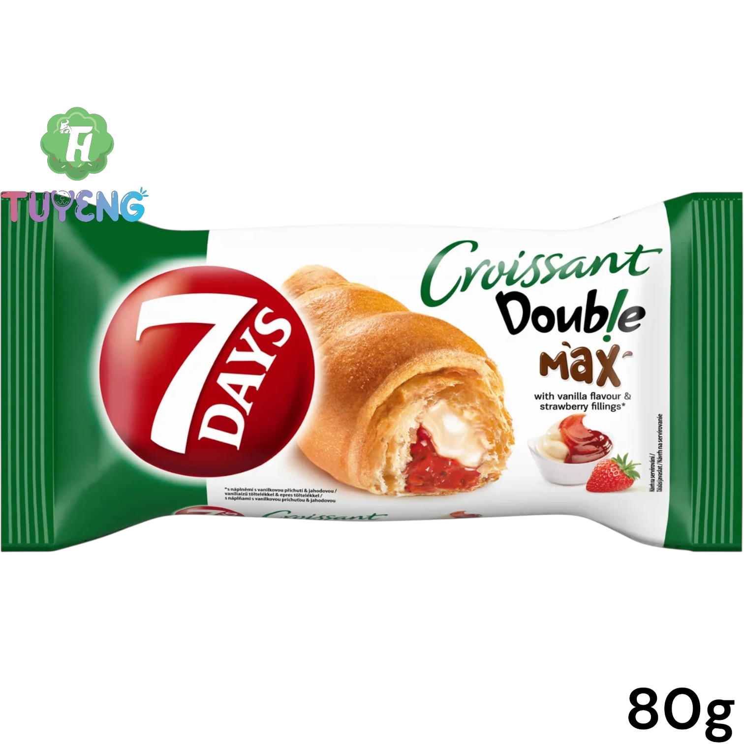 7DAYS MAX Croissant Double Vanilla-Strawberry 80 g