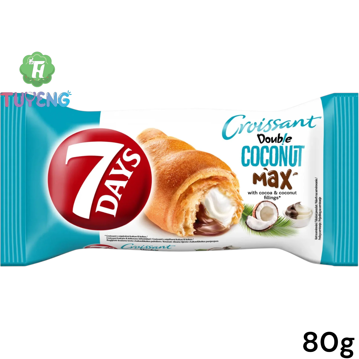 7DAYS MAX Croissant Double Cocoa-Coconut 80 g