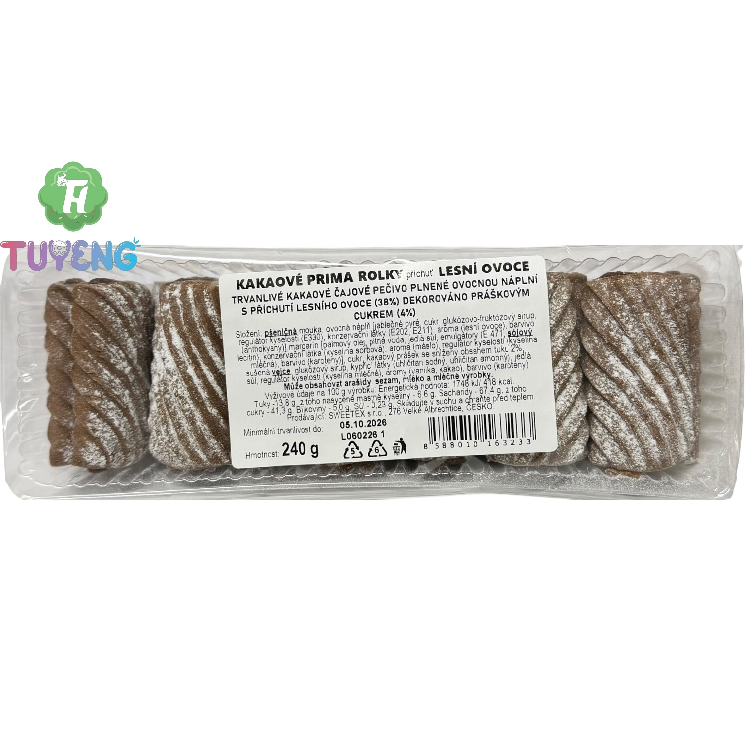 Prima Rolky Kakaové Lesní Ovoce 240 g