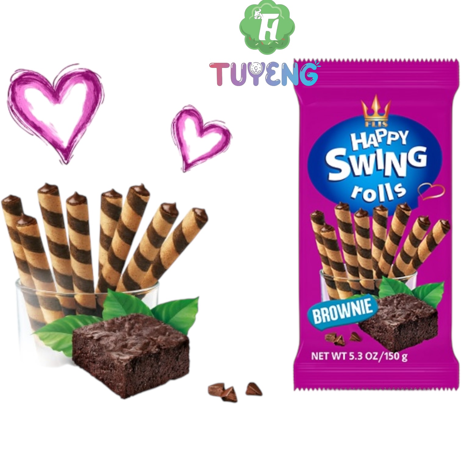 FLIS Happy Swing Roll Brownie 150 g