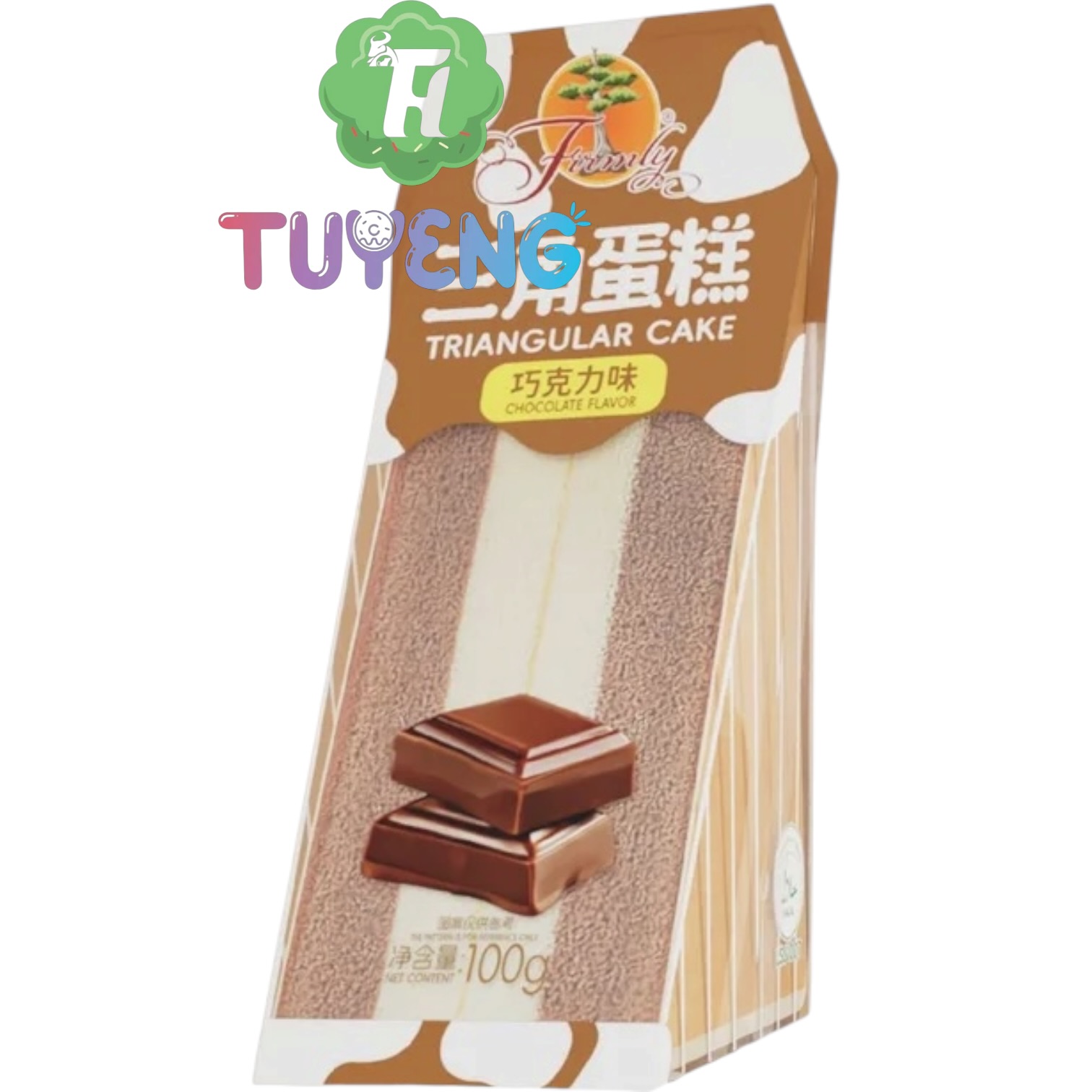 FIRMLY triangle cake chocolate 100 g (bánh bông lan tam giác)