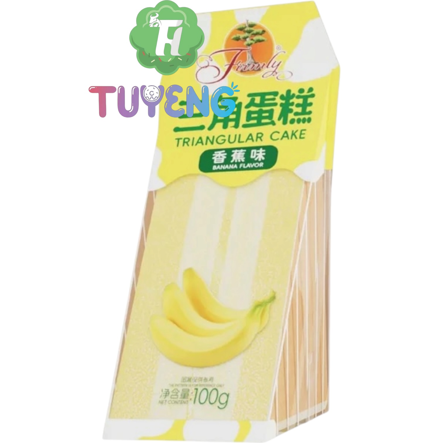 FIRMLY triangle cake banana 100 g (bánh bông lan tam giác)