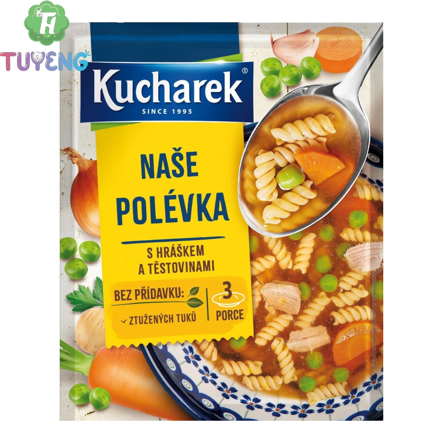 KUCHAREK Naše Polévka S Hráškem A Těstovinami 49 g