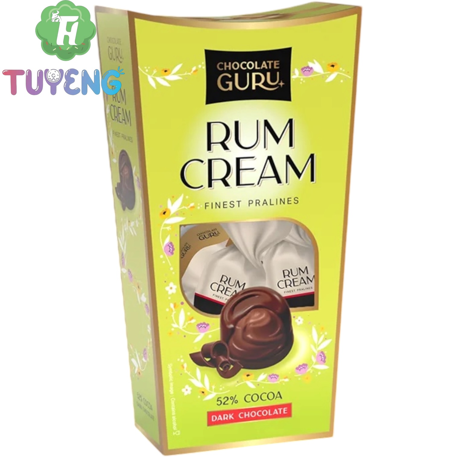 CHOCOLATE Guru Rum Cream Pralines Dark Chocolate 120 g
