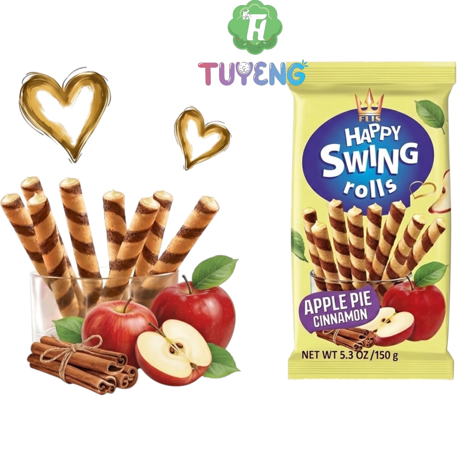 FLIS Happy Swing Rolls Apple Pie Cinnamon 150 g