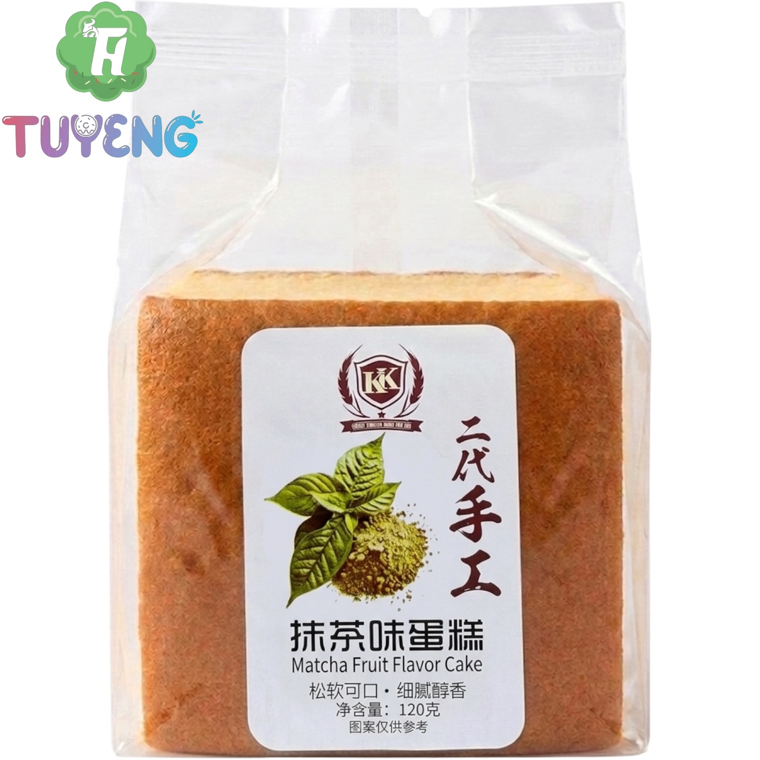 KK Pure Cake Matcha Fruit 120 g (bánh bông lan mong to)