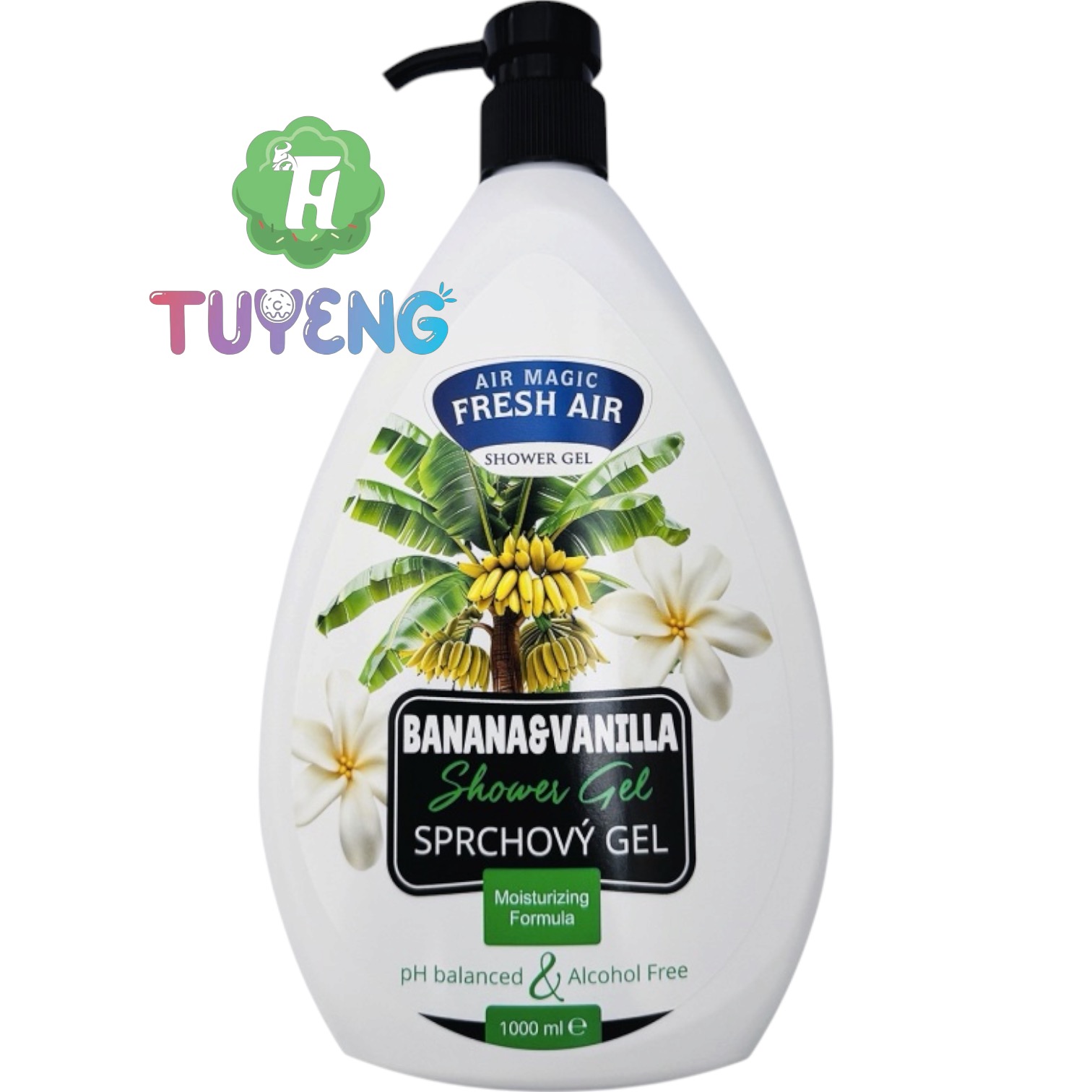FRESH AIR Sprchový Gel Banana&Vanilla 1000 ml