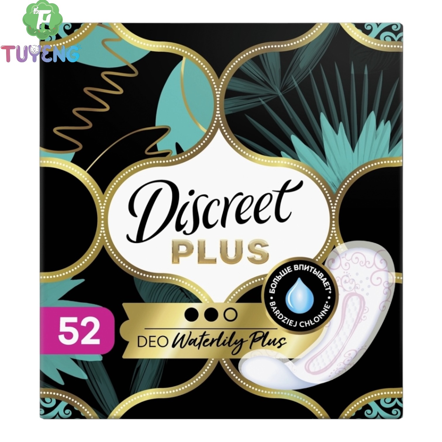 DISCREET Plus Slipove Vlozky Waterlily Plus 52pcs