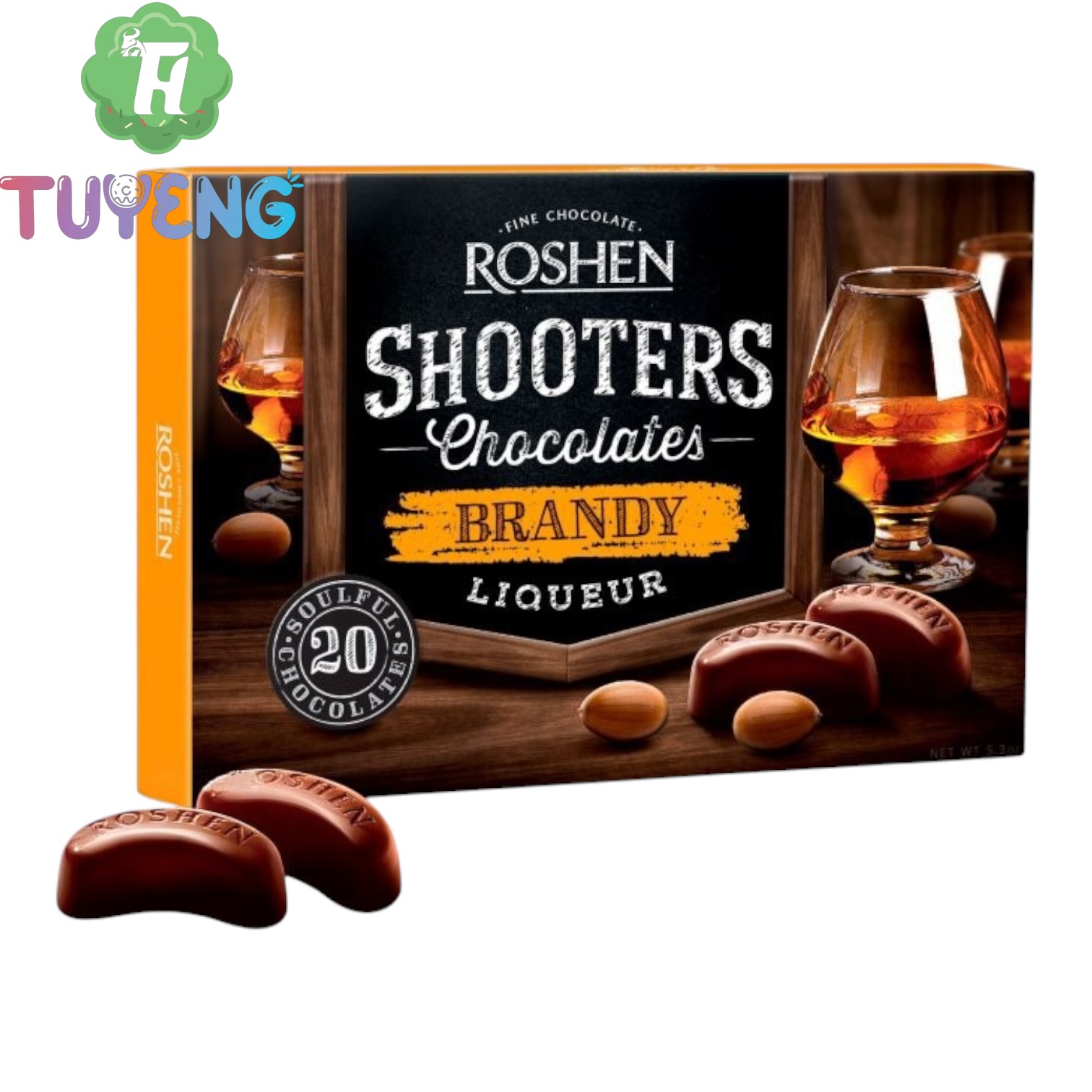 ROSHEN Shooters Chocolates Brandy Liquor 150 g