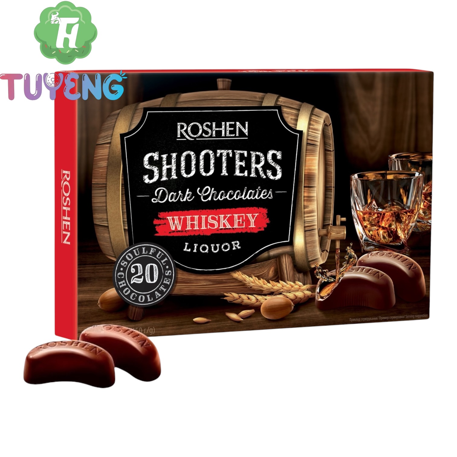 ROSHEN Shooters Dark Chocolates Whiskey Liquor 150 g