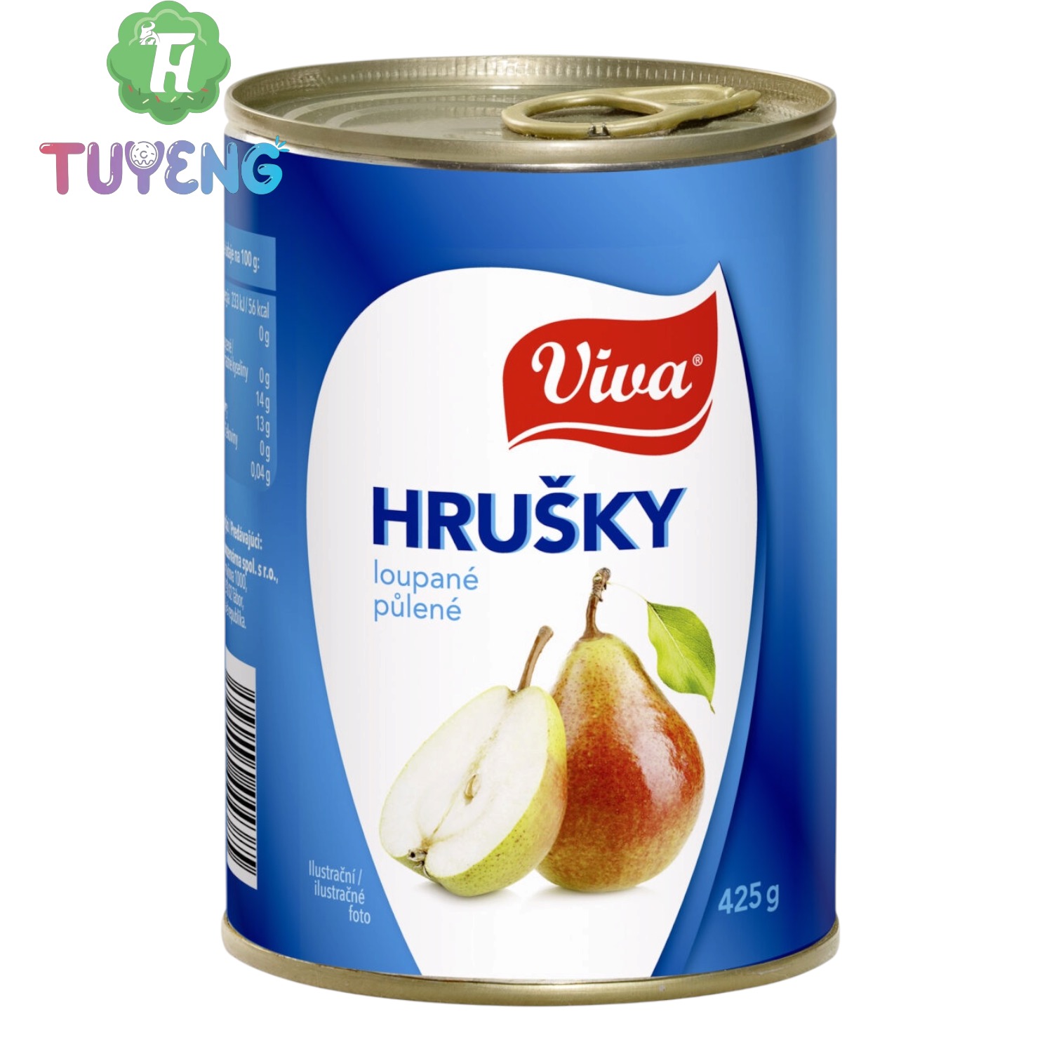 VIVA Hrušky Půlené Loupané 425 g