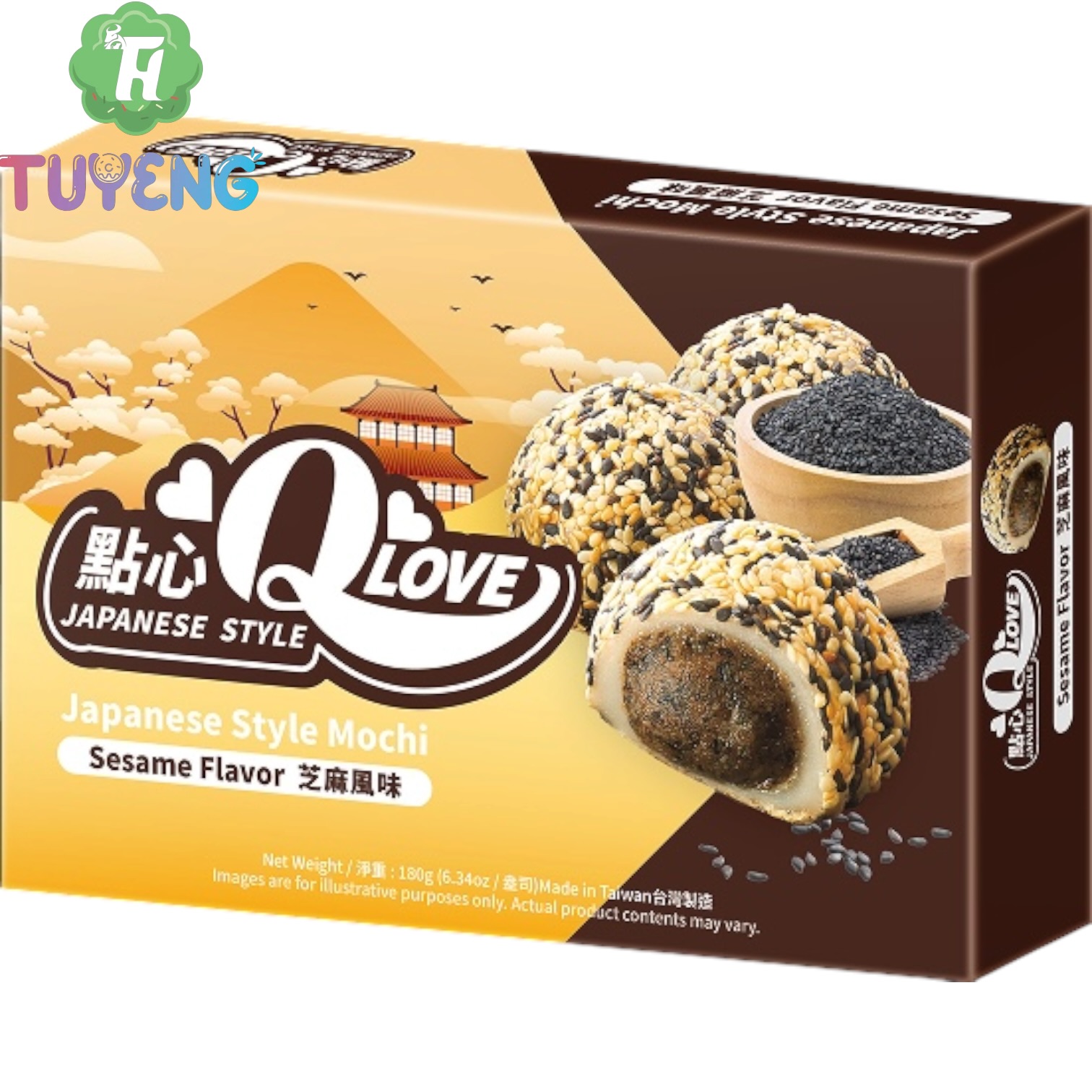 Q Love Mochi Japanese Style Sesame 180 g