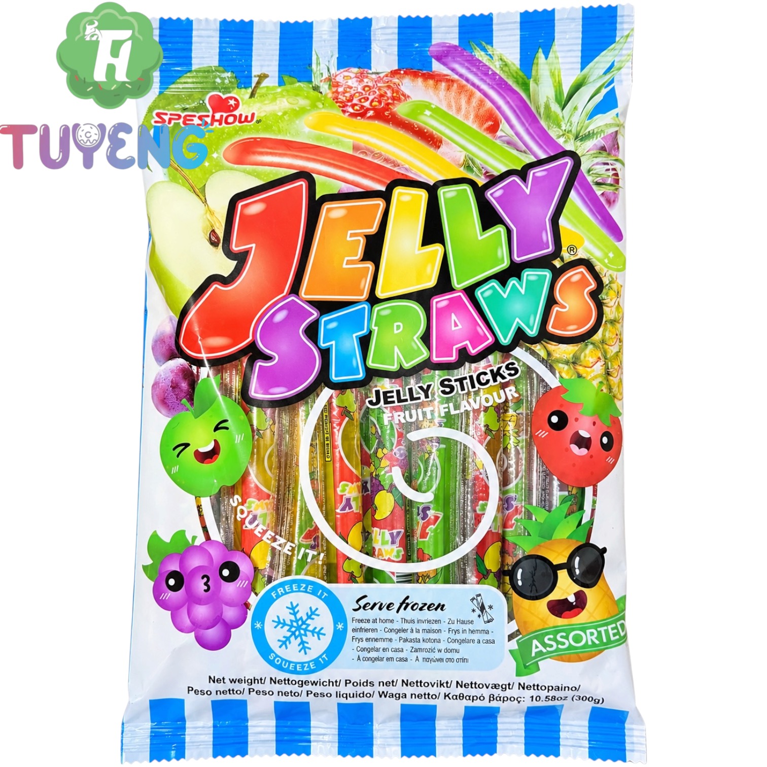 SPESHOW jelly straw jelly sticks fruit 300 g